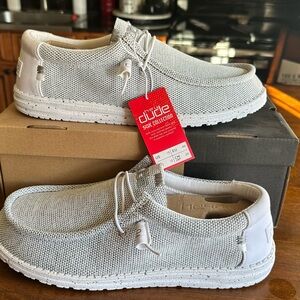 Hey Dude Wally Knit Slip-On Sneakers in Storm White